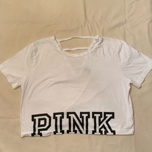 PINK Cropped Tee Shirt